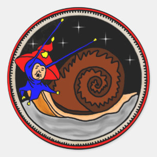 Sticker Rond Étrange escargot