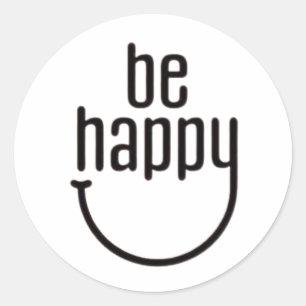 Sticker Rond être heureux