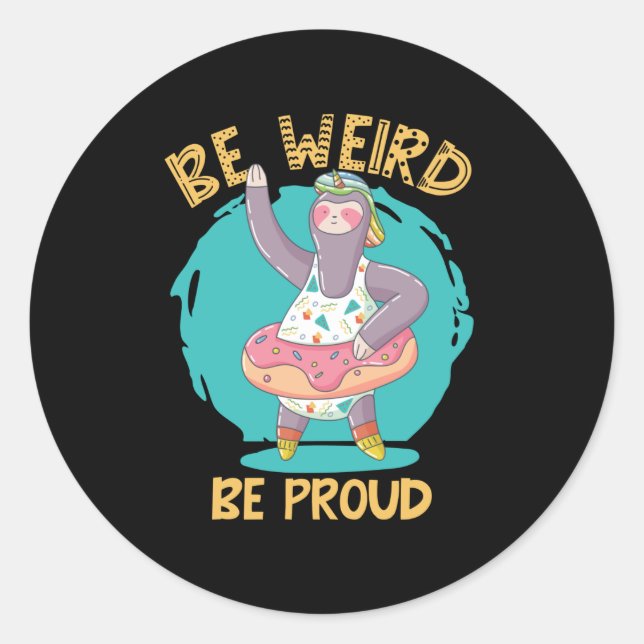 STICKER ROND ÊTRE RIEN ÊTRE FIER DE LA LENT (Devant)