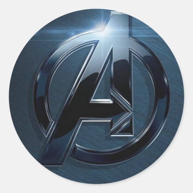 Sticker Rond être un avenger (Devant)