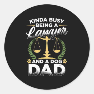 Sticker Rond Être Un Avocat Et Un Papa De Chien