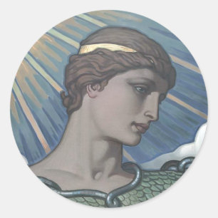 Sticker Rond Étude de Minerva