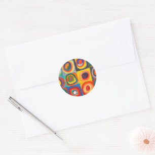 Sticker Rond Étude des couleurs   Wassily Kandinsky