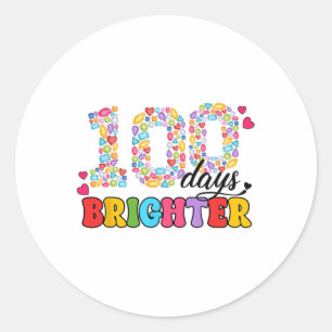 Sticker Rond Étudiant 100 jours Bijoux plus brillants 100e jour