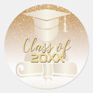 Sticker Rond Étudiant - Classe de 20XX