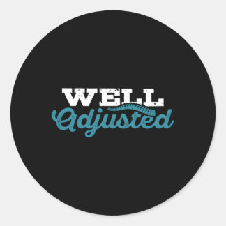 Sticker Rond Étudiant en chiropratique bien ajusté