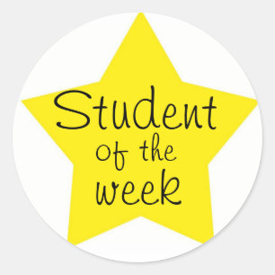 Sticker Rond Étudiant Personnalisable De La Semaine