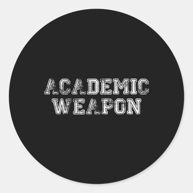Sticker Rond Étudiant universitaire en armes (Devant)