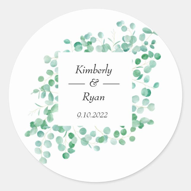 Sticker Rond Eucalyptus (Devant)