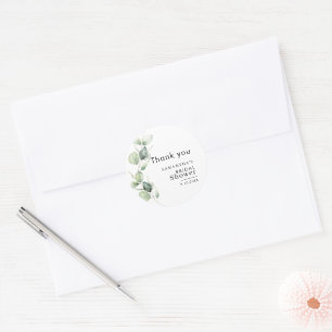 Sticker Rond Eucalyptus de verdure Remerciement Enterrement de 