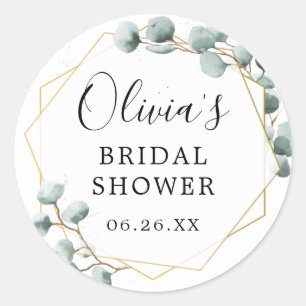 Sticker Rond Eucalyptus Enveloppe verte Favoriser les autocolla