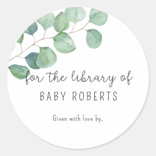 Sticker Rond Eucalyptus - pour la bibliothèque de