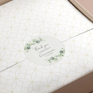 Sticker Rond Eucalyptus Quinceanera 15e anniversaire de verdure