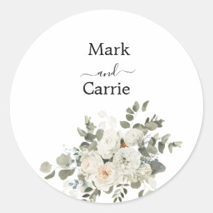 Sticker Rond Eucalyptus Rustique Mariage de verdure