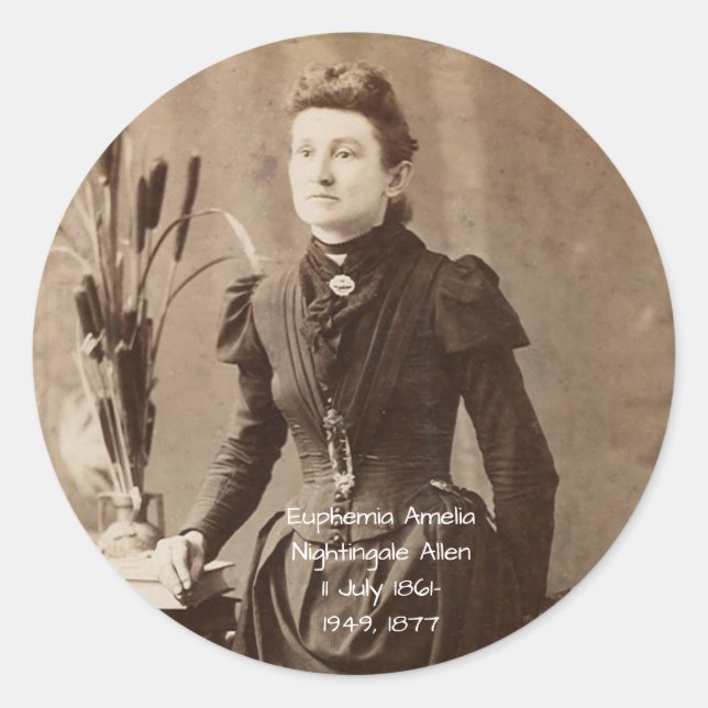 Sticker Rond Euphemia Amelia Nightingale Allen (Devant)