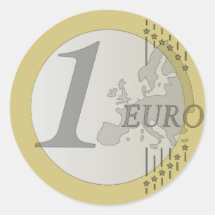 Sticker Rond Euro pièce de monnaie