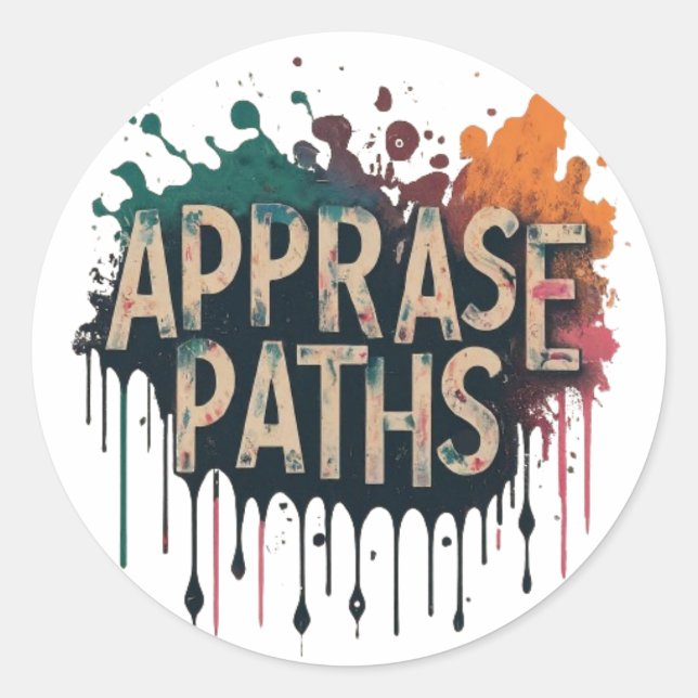 Sticker Rond Évaluer les trajectoires (Devant)