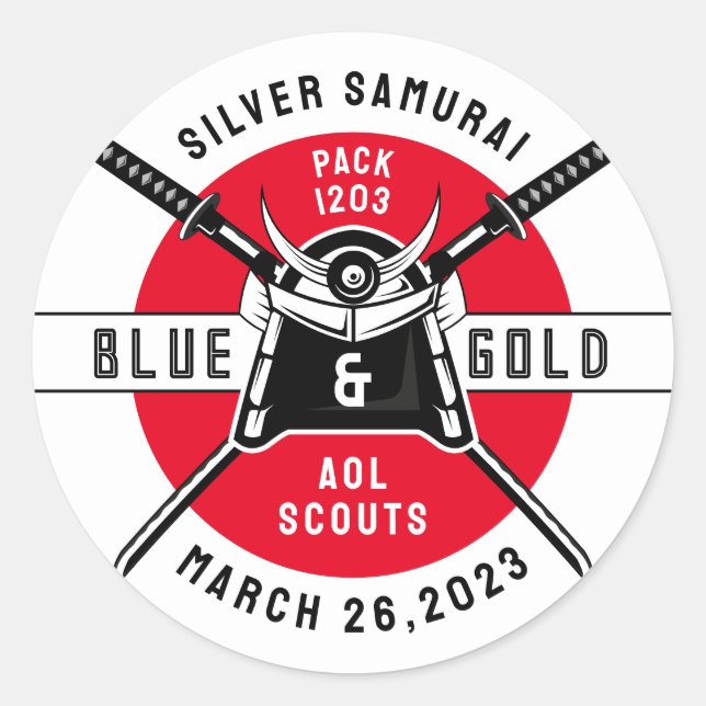 Sticker Rond Événement spécial de Samurai (Devant)
