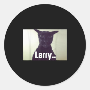 Sticker Rond Evil Larry Meme Larry Cat Meme mèmes maudits Brain