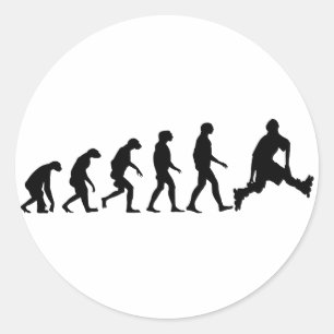 Sticker Rond Évolution de l'industrie du patinage
