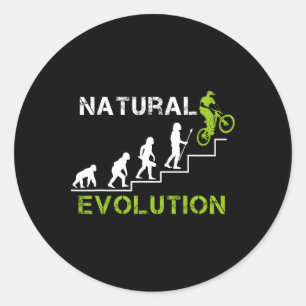 Sticker Rond Évolution de VTT Mtb Downhill Freeride Biki