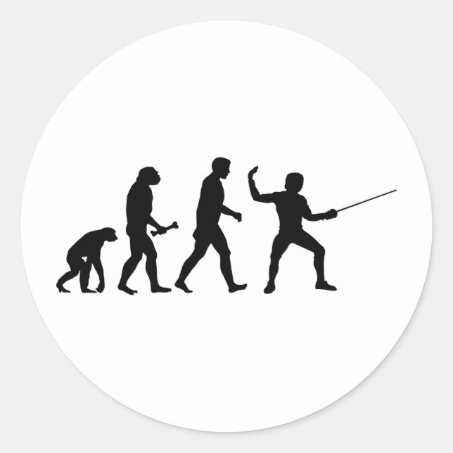 Sticker Rond Évolution des clôtures (Devant)