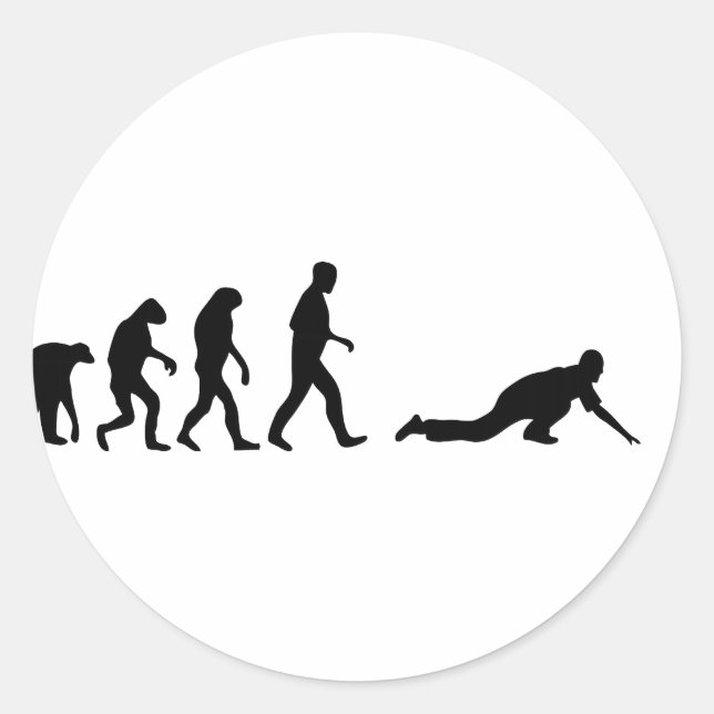 Sticker Rond évolution du curling (Devant)