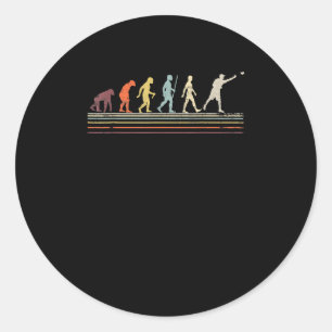 Sticker Rond Évolution Du Joueur Cornhole Joueur Vintage Bean B