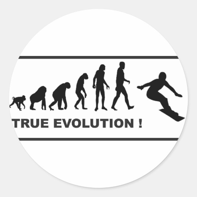 Sticker Rond évolution du snowboard (Devant)