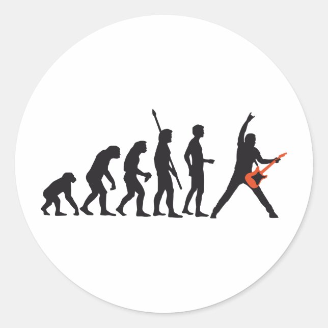 Sticker Rond evolution guitar (Devant)