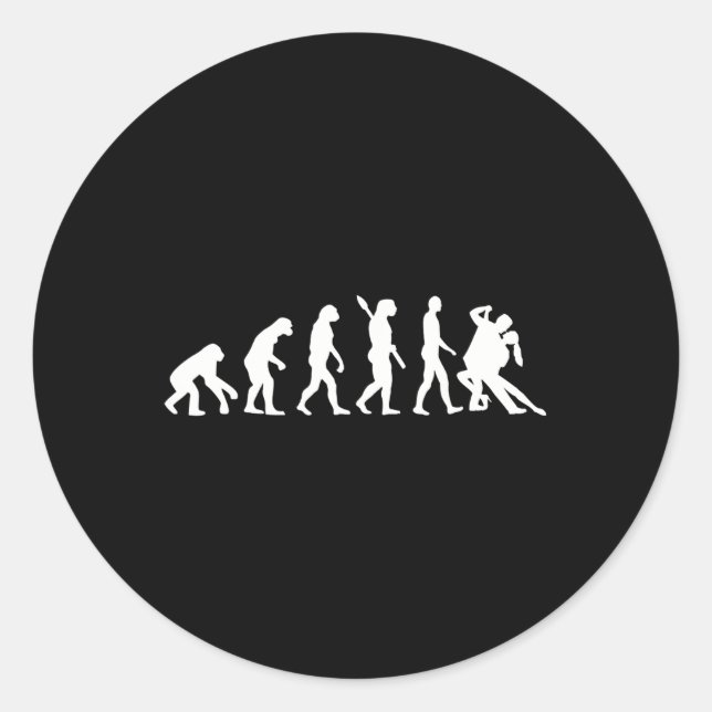 Sticker Rond Evolution Tango Dancing (Devant)