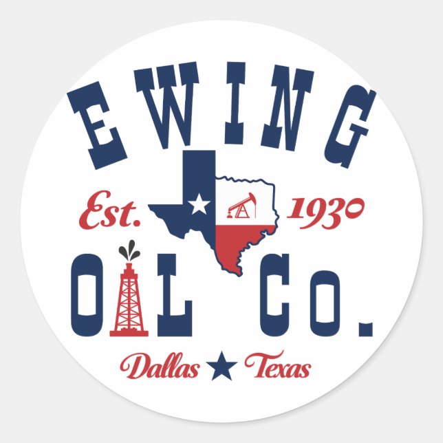 Sticker Rond Ewing Oil (Devant)