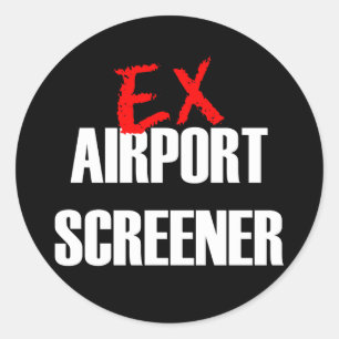 STICKER ROND EX ÉCRAN AÉROPORT