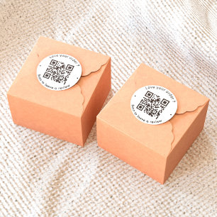Sticker Rond Examen des affaires avec le code QR