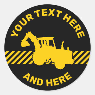 Sticker Rond Excavateur
