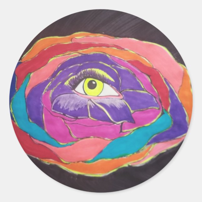 Sticker Rond Excellence florissante (Devant)