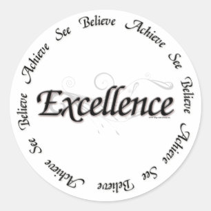 Sticker Rond Excellence - voyez que croire réalisez