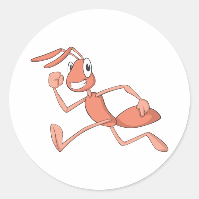 Sticker Rond Exécution de la fourmi (Devant)