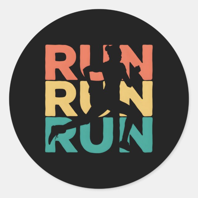 Sticker Rond Exécution Pour Les Coureurs (Devant)