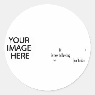 Sticker Rond Exemple suivant sur Twitter Ajouter image et texte
