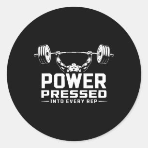 Sticker Rond Exercice de développé couché Bodybuilding Fitness 
