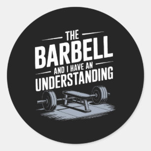 Sticker Rond Exercice de développé couché Bodybuilding Fitness