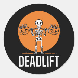 Sticker Rond Exercice de levage de poids Éffrayant