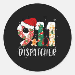 Sticker Rond Expéditeur Noël 911
