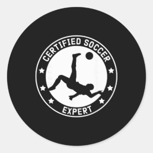 Sticker Rond Expert Football Joueur de football