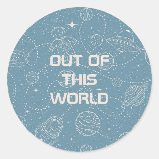 Sticker Rond Exploration de l'espace Galaxy Universe Star Perso