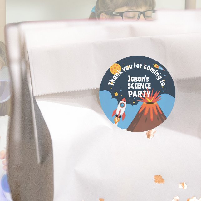 Sticker Rond Explosion des enfants de la fête Rocket Science (Créateur téléchargé)