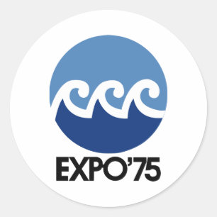 Sticker Rond Expo 75 Design Okinawa