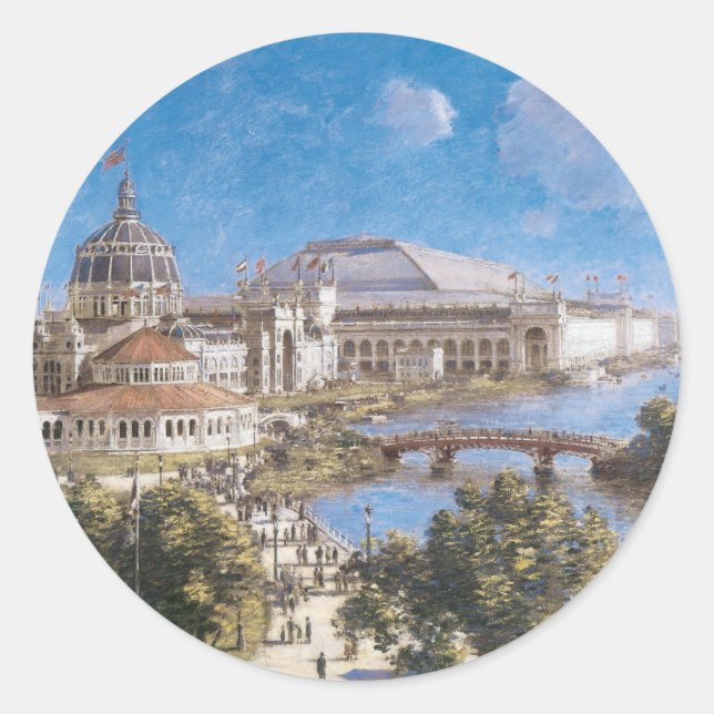 Sticker Rond Exposition universelle colombienne de Theodore Rob (Devant)