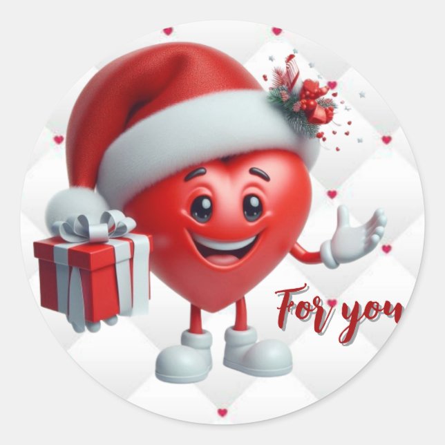 Sticker Rond Express your affection effortlessly. (Devant)